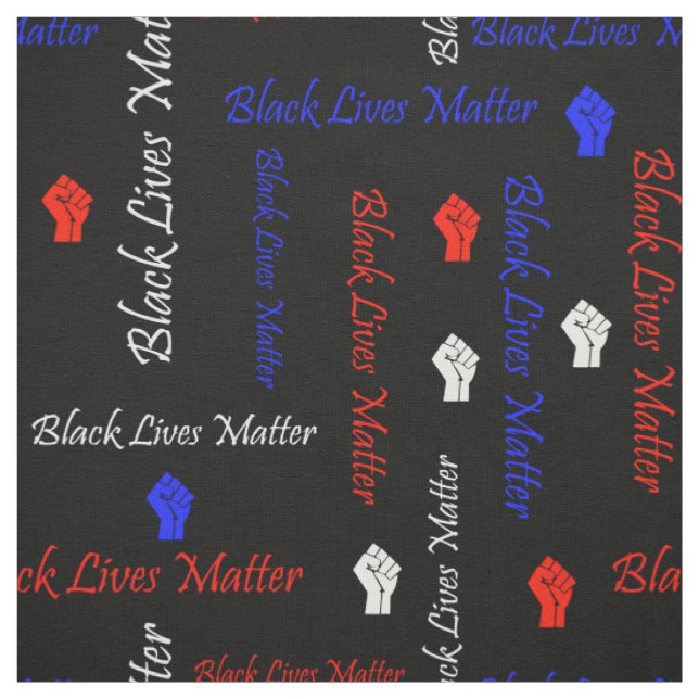 Tissu Black Lives Matter Drapeau américain Mouvement BLM (Échantillon)