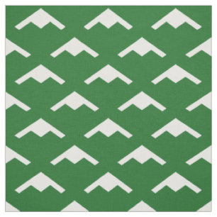 Tissu Blanc B-21 Raider Stealth Bomber Motif sur Green