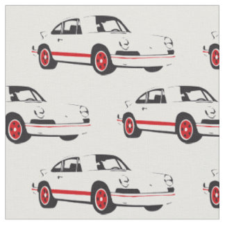 Tissu blanc classique de voiture de sport