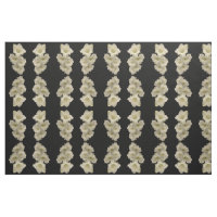 Blanc Gladiola Abstrait Motif Fabric