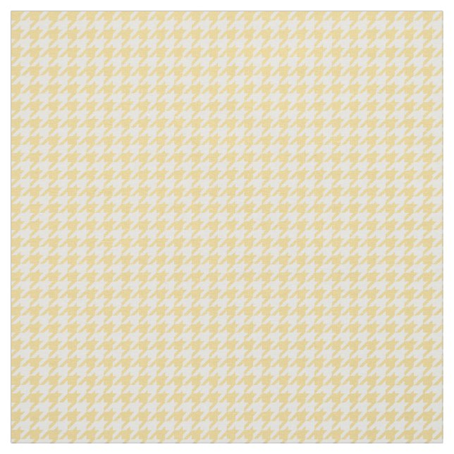 Tissu blanc jaune de motif de pied-de-poule (Échantillon)