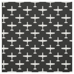 Tissu Blanc sur noir T-6 Texan 2 Motif en silhouette