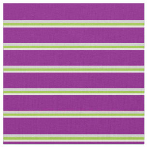 Tissu Blanc, vert, gris clair et violet Motif de couleur