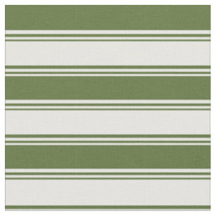 Tissu Blancs et olives foncées Grandes tons verts