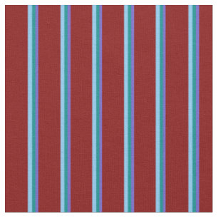 Tissu Bleu ardoise, Cyan foncé, Ciel clair et Maroon