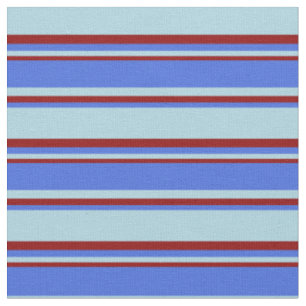 Tissu Bleu clair, Bleu royal et Rouge foncé
