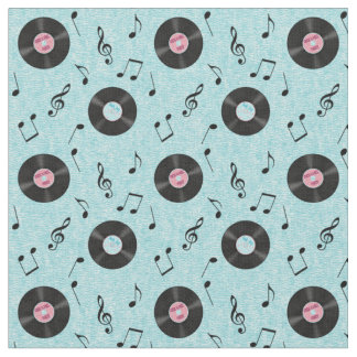 Tissu bleu-clair de musique de disques de KRW