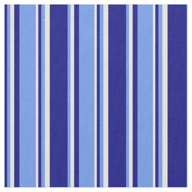 Tissu Bleu, Cornflower Bleu et Motif beige (Fermer)
