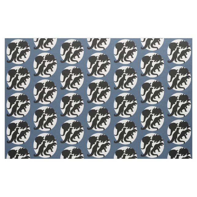 Tissu bleu de Dino (Fat Quarter)