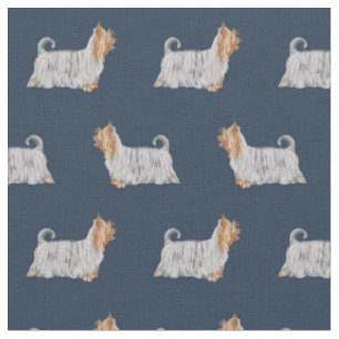 Tissu bleu de la marine des chiens de garde soyeux