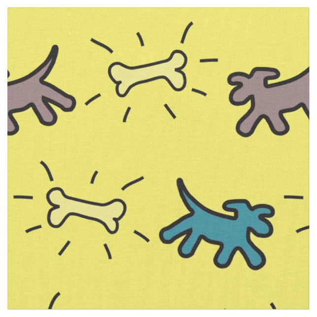 Tissu bleu de l'os de chien de style (Fermer)