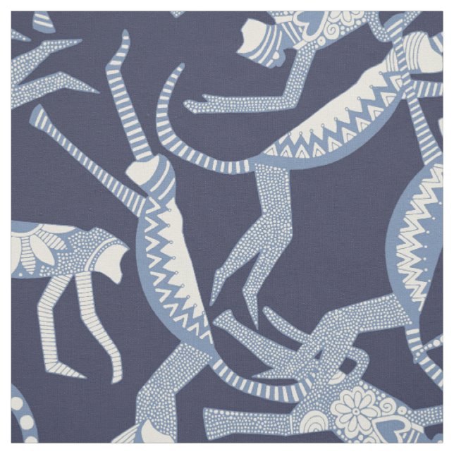 Tissu bleu de singe (Échantillon)