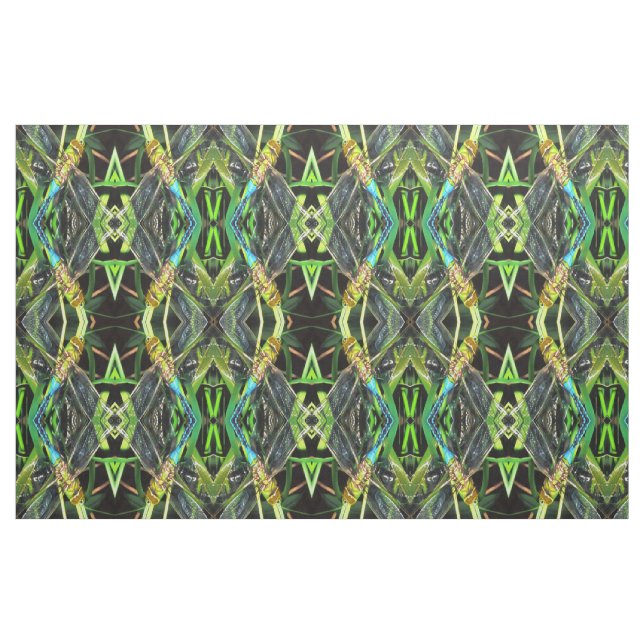 Tissu Bleu Dragonfly Shimmering Wings Peinture (Fat Quarter)