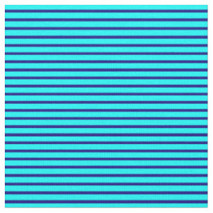 Tissu Bleu et Cyan coloré Liner/Motif rayé