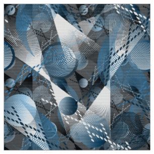 Tissu Bleu et gris. Abstraction.