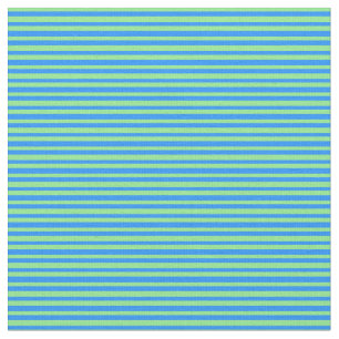 Tissu Bleu et vert clair rayures