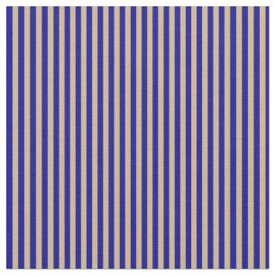Tissu Bleu foncé et bandes tan