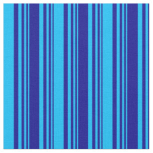 Tissu Bleu foncé et bleu ciel profond Motif linéaire/ray