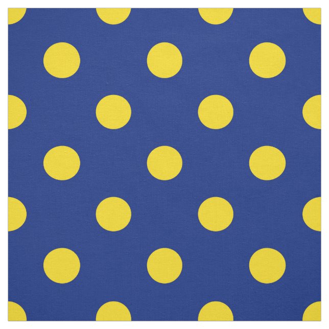 Tissu Bleu Jaune Pois Textile (Échantillon)