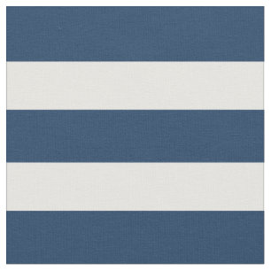 Tissu Bleu nautique et blanc de 1 pouce