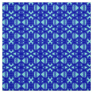 Tissu bleu nuances dessin motif