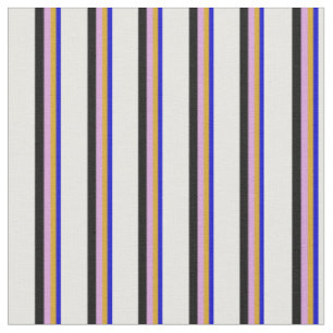 Tissu Bleu, Paruline, Plum, Noir & Blanc Couleur