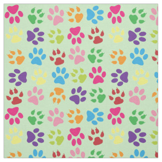 Tissu Bleu rose pourpre Vert orangé Pâtes de chien