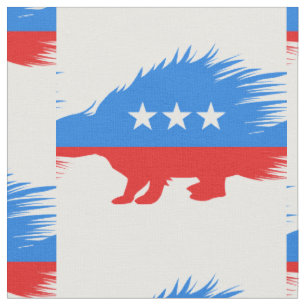 Tissu Bleu rouge bleu libertaire Porcupine patriotique
