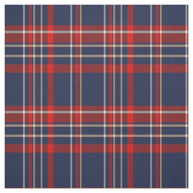 Tissu Bleu, rouge et blanc (Échantillon)