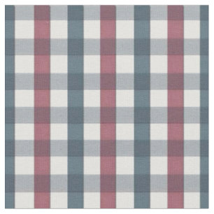 Tissu bleu, rouge et blanc de motif de plaid