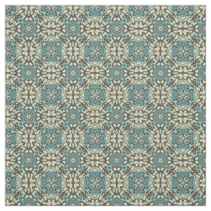Tissu Bleu Turquoise Vert gris ocre Orient Bali Art