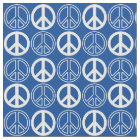 Bleu| White Peace Sign and Outlines Motif