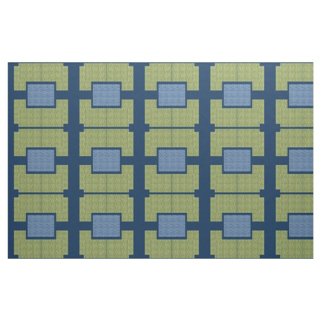 Tissu Blocs vert et bleu (Yard)