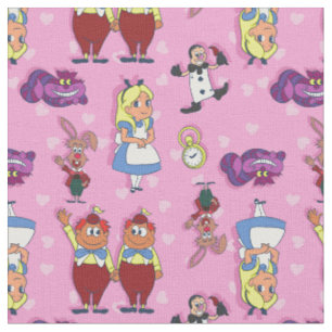 Tissu blonde Alice au pays des merveilles Cheshire Chat 