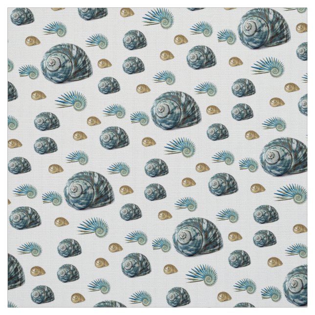 Tissu Blue Beach Shells (Échantillon)