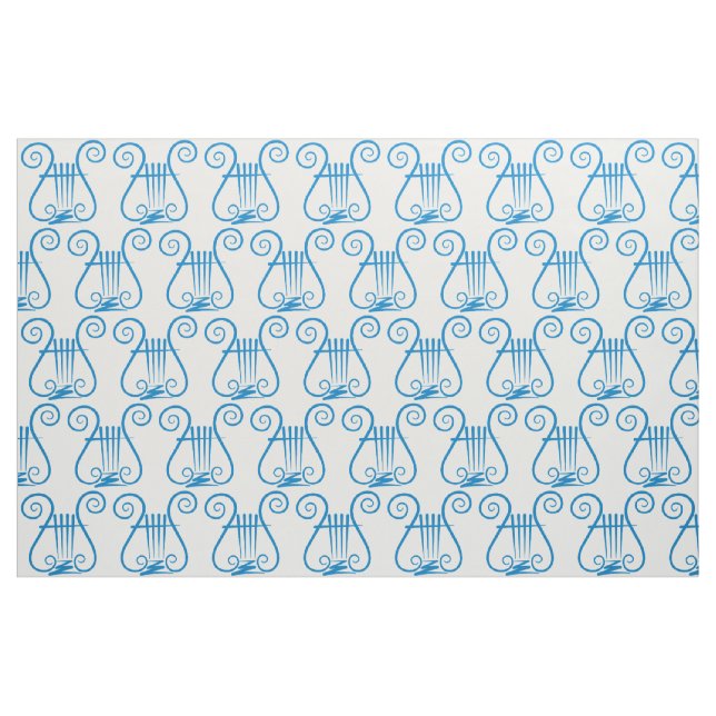 Tissu Blue Lyre (Fat Quarter)