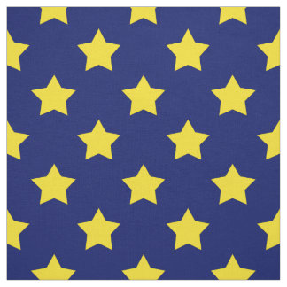 Tissu Blue Yellow Stars Motif Textile décoratif