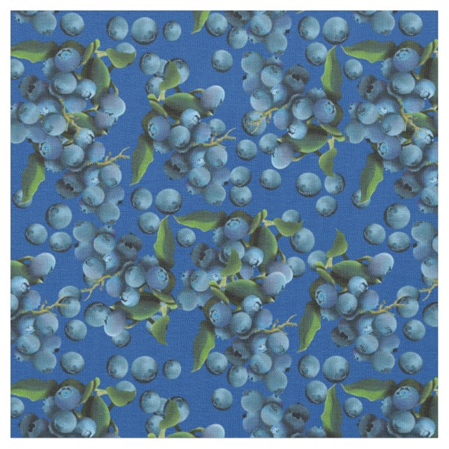 Tissu Blueberges pluvieuses (Fermer)