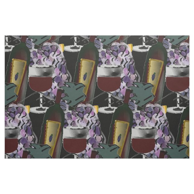Tissu Boisson et raisins (Fat Quarter)