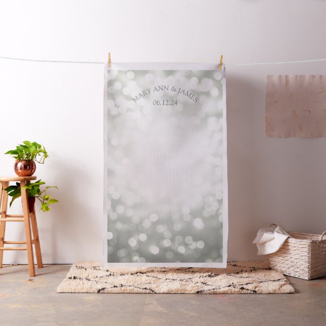 Tissu Bokeh argenté allume le contexte de photo de (In Situ)