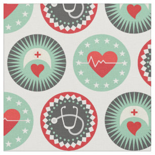 Tissu Bold Nurse Pattern