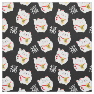 Tissu Bon Chat Fortune Chat Lucky Charme