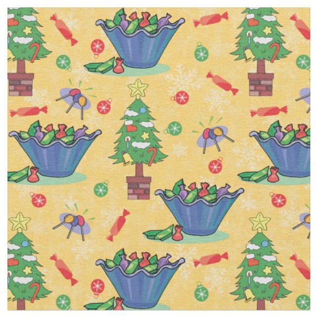 Tissu Bonbons de Noël (Fermer)