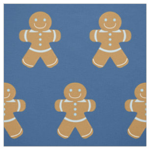 Tissu Bonhomme en pain d'épice de sourire