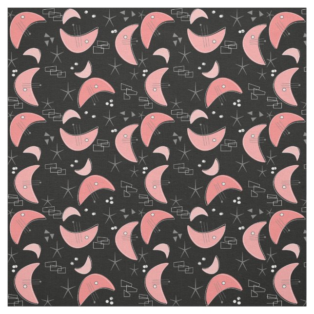 Tissu Boomerangs modernes du milieu du siècle (Échantillon)