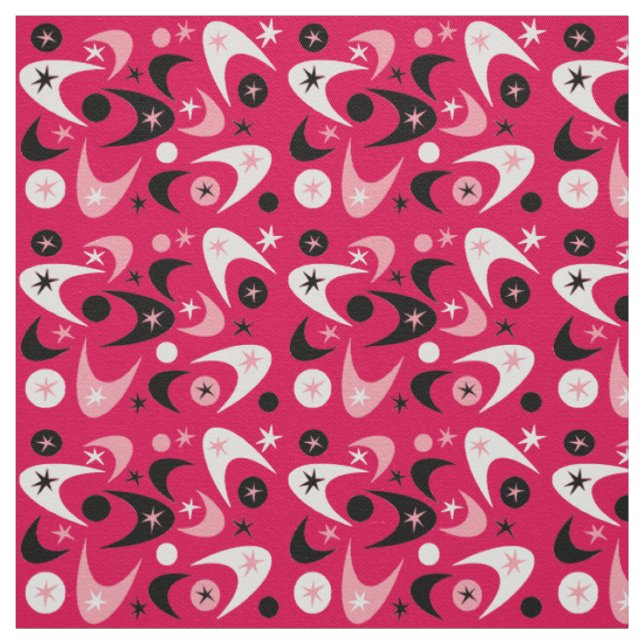 Tissu Boomerangs rétro (Échantillon)