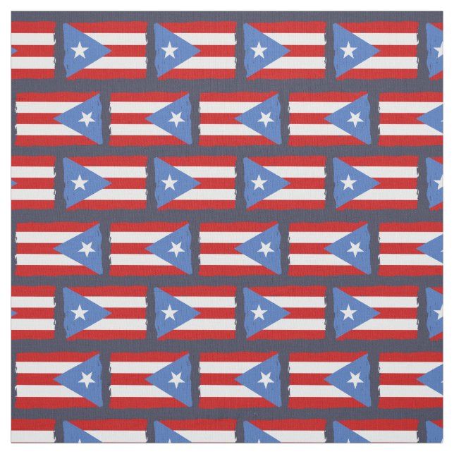 Tissu Bords déchirés : Drapeau de Porto Rico (Échantillon)