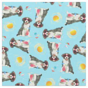 Tissu Bordure estivale Collie Fabric