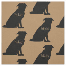 Bordure personnalisée Collie Chien race Fabric