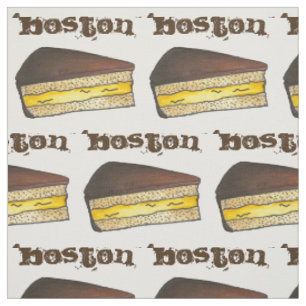 Tissu BOSTON MA Massachusetts Cream Pie Slice Foodie